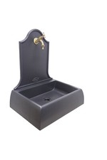 Fontana a muro Lione giardino balcone esterno con rubinetto in ottone a scelta