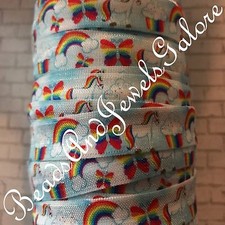 Unicorn foe unicorn elastic unicorn hair ties Lularoe foe inspired unicorn- 5/8