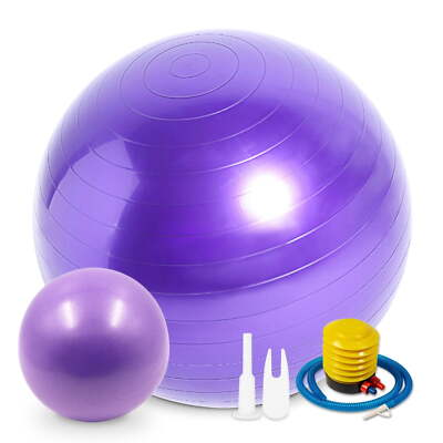#ad Lockways 2 Pcs Yoga Ball Exercise Ball Pilates Ball Anti Slip Stability Ball $49.99