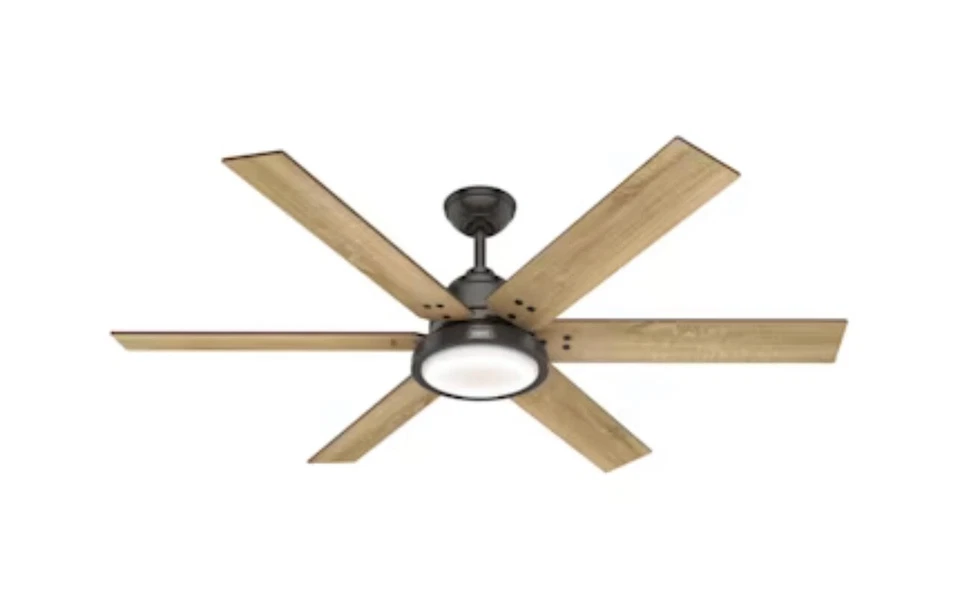 Hunter 60" Noble Bronze 6 Blade LED Light Wall Control Ceiling Fan - Image 2 of 3