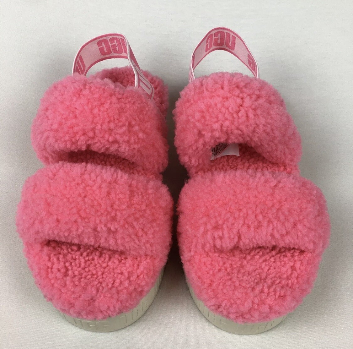 UGG Soft Oh Fluffita Slide Slippers Women's Sheepskin Sandal Pink