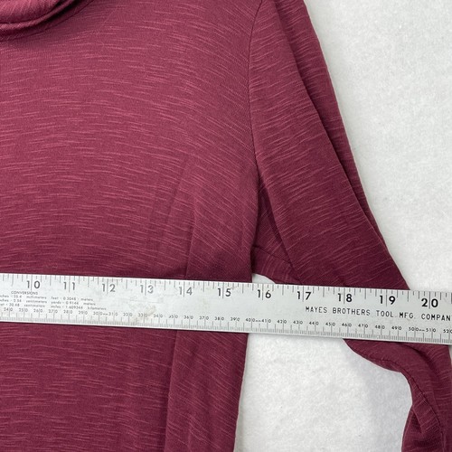 J. Jill Pima Cowl-Neck Tunic Womens Size XS Petite XSP Purple Longline Top - Picture 9 of 14