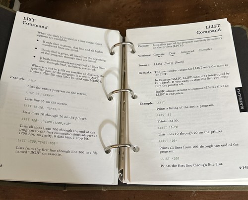 IBM Basic by Microsoft Manual 1981 Vintage Brown Manual and Binder # 6025010 - Picture 3 of 6
