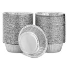 100 Pack Aluminum Round Disposable Foil Pie Pans for Baking, 5 inches