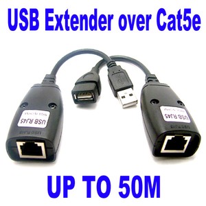 USB-UTP-Extender-Extension-Over-Single-RJ45-Ethernet-CAT5e-Cable-Up-to-50M-150FT