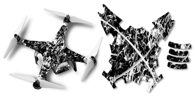 Skin Décalcomanie Flammes Bleues Pour DJI Phantom 2 – Neuf, Personnalisation Facile, Protection Style