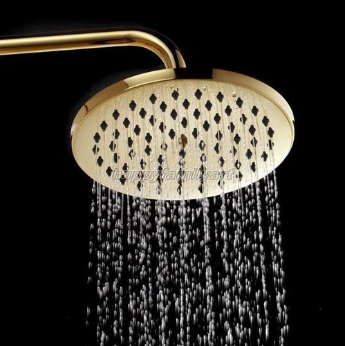 Luxury 8" Rain Shower Head Gold Color Brass Shower Faucet Set Mixer Tap ygf384 - Picture 3 of 8