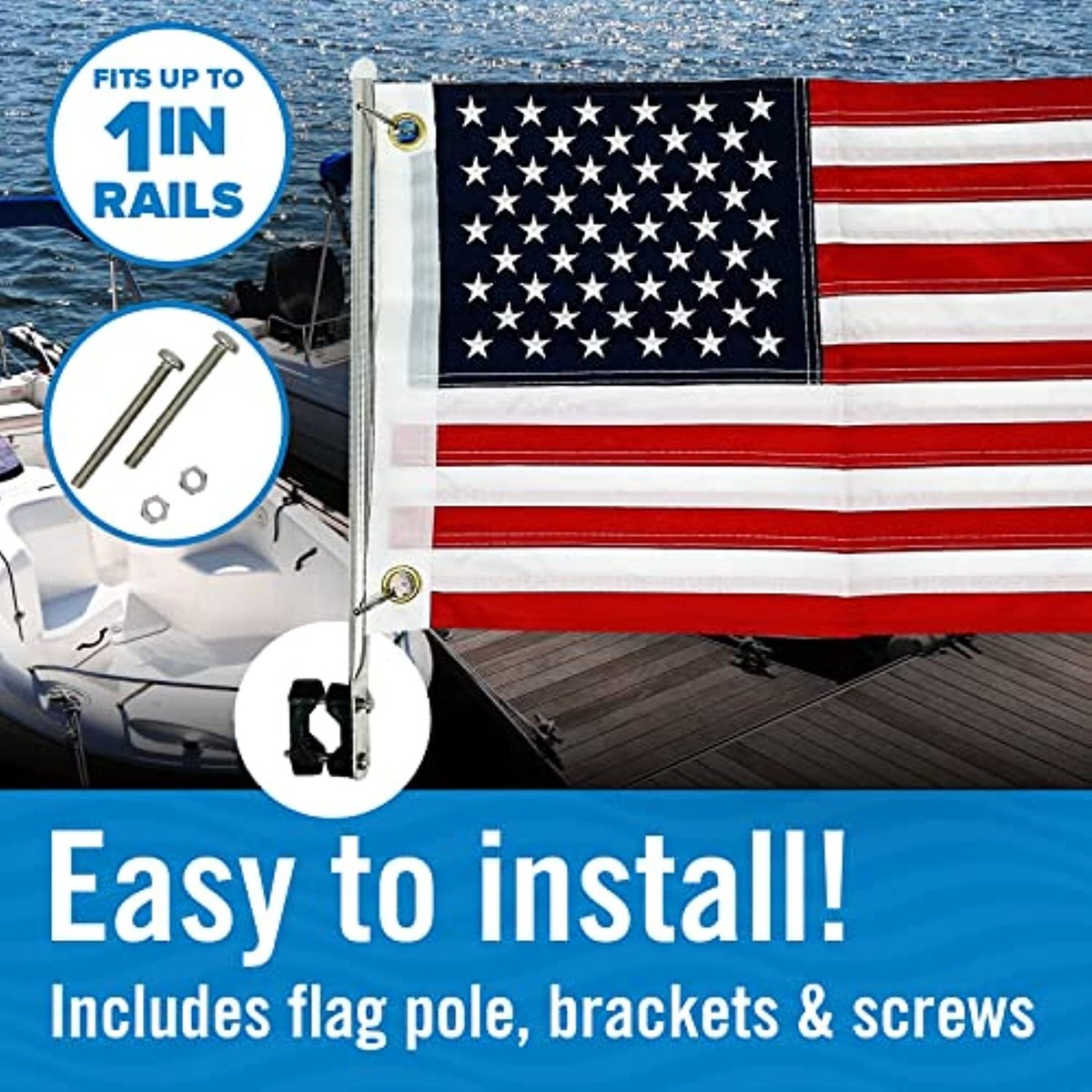 Rod Holder Flag Pole For Boat Boat Flag Pole Kit With 12