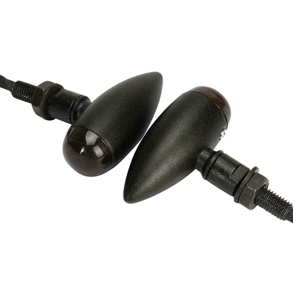 Luz indicadora de señales de giro de bala mini ámbar/amarillo para Moto Guzzi V7 II Racer Foto 4 de 4
