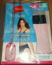 NEW 26 Hanes 3 Pairs Hi Cut Panties Pk Ultimate SMOOTHTEC pink gray blue 8/XL