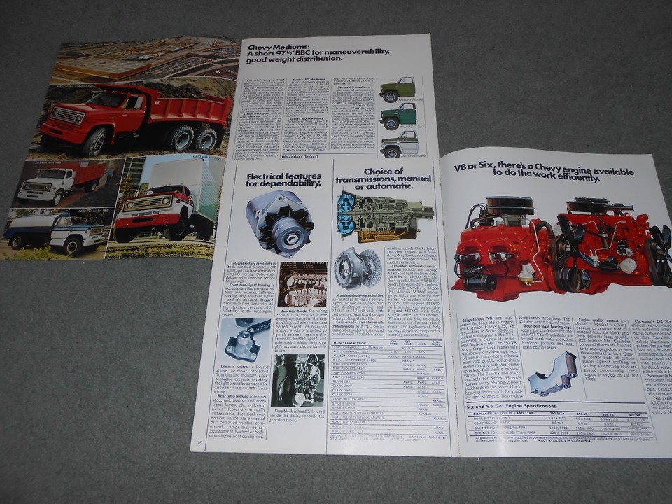 1976 CHEVROLET MEDIUM DUTY 50, 60, 65 CHEVY TRUCK CATALOG / 12 p. '76