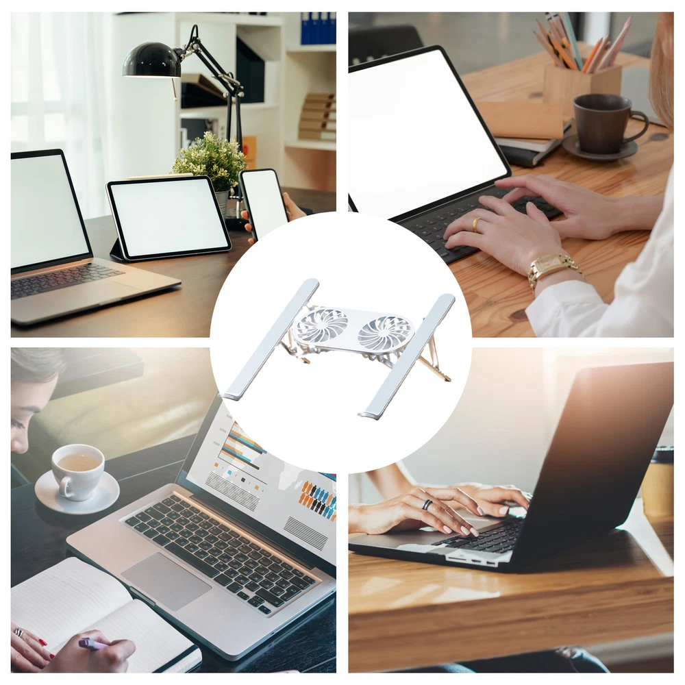 Laptop Stand with Fan Foldable Dual Cooling Fan Laptop Stand