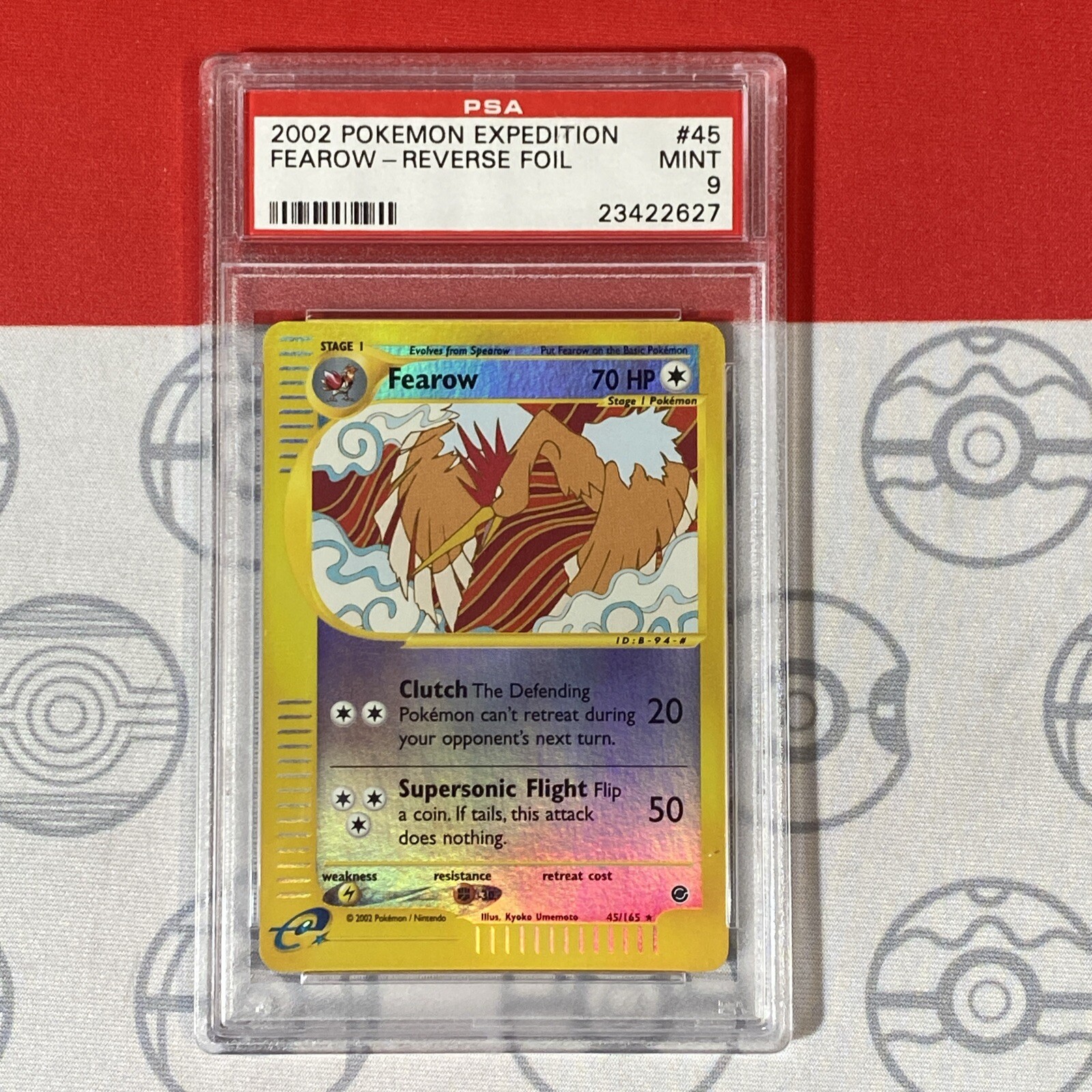 PSA 9 Fearow 45/165 Reverse Holo 2002 Pokemon Expedition 23422627
