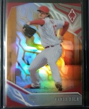 2019 Chronicles Aaron Nola Pheonix Opti-Chrome Neon Orange Parallel #16 /17 SSP