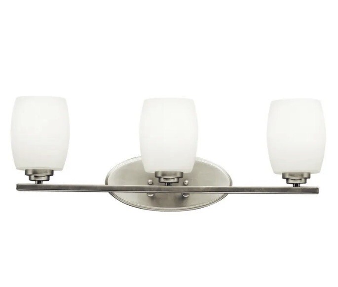 Kichler Lighting 5098NI Eileen Bath Vanity Ok for Damp Locations, Brushed Nickel