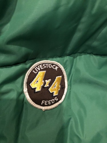 Livestock 4x4 Feeds Jacket VINTAGE SWINGSTER Zipper Snap Coat SZ XL Green USA - Picture 2 of 10