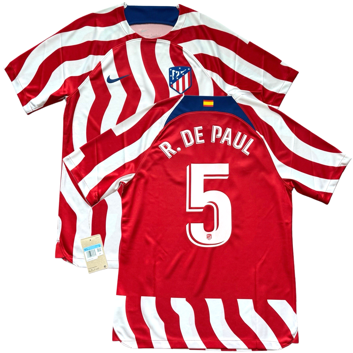 Atlético Madrid 2023 Summer Tour #5 デパウル 2022/23 Atletico Madrid Home Jersey #5 R. De Paul Medium Nike