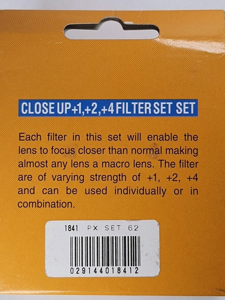 ProMaster 62mm Close-Up Lens Set +1 +2 +4 Glass Lens Filter Japan 62 mm E62 E-62 - Image 4 of 4