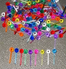 50 Large Pin lights Globe Bulbs Ceramic Christmas Tree 1" **FREE SHIP** 9 colors