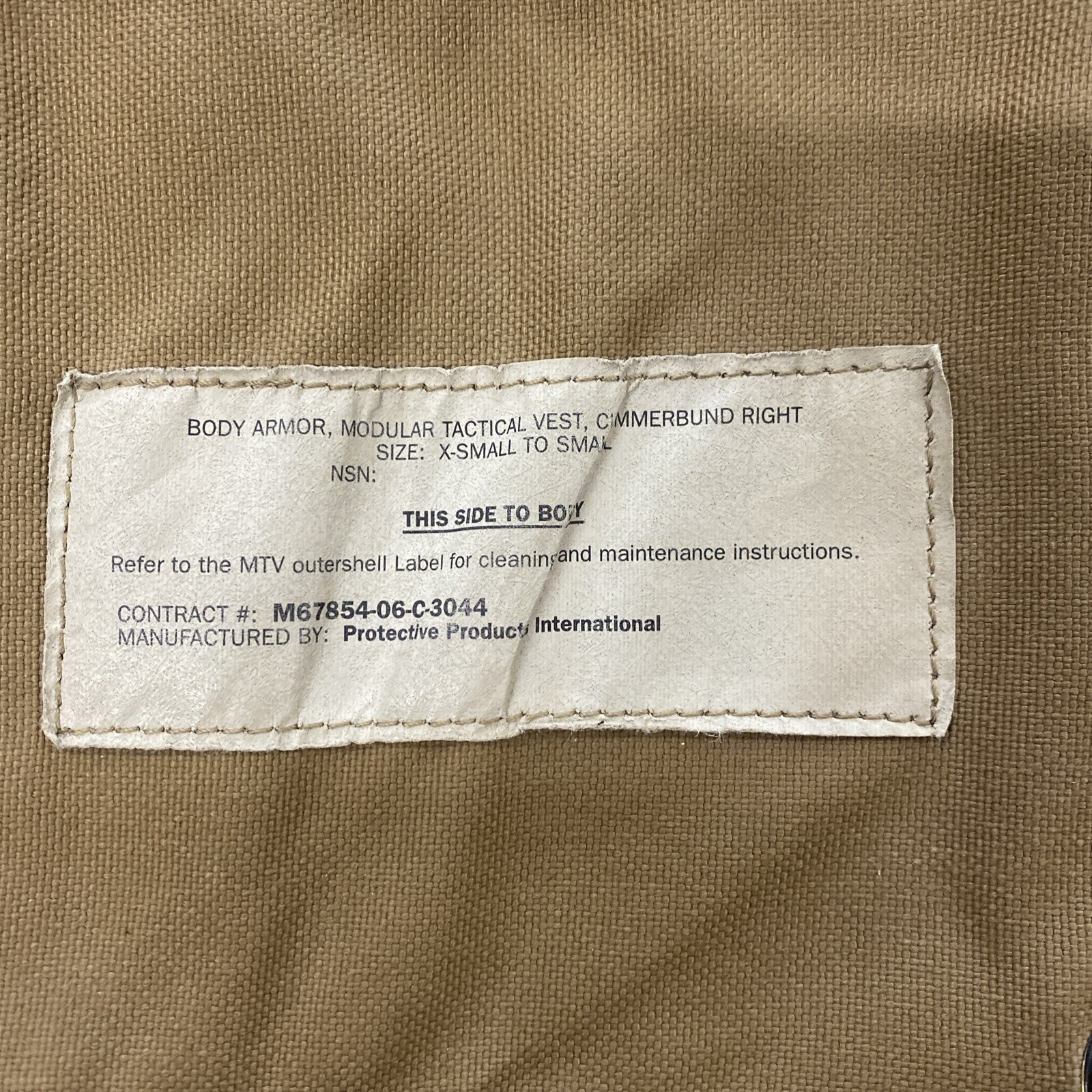 Body Armor Modular Tactical Vest Cummerbund Left & Right X-Small To Small