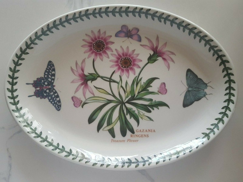 PORTMEIRION THE BOTANIC GARDEN 10.75 INCH PLATTER - GAZANIA RINGENS 