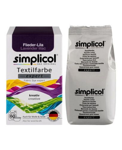 Peinture textile SIMPLICOL EXPERT 2x couleur LILAS VIOLET pour 600 g de tissu également pour laine - Photo 7 sur 7