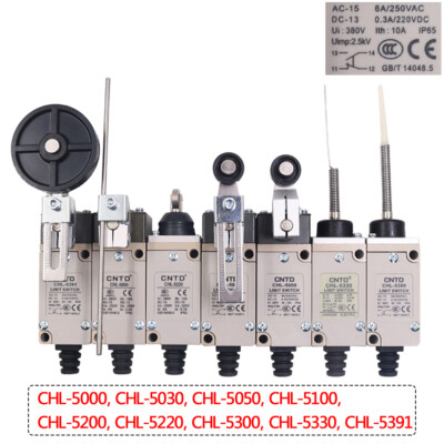 CNC Limit Switch Actuators Plunger Roller Arm Rod Adjustable IP65 CHL 5000-5391