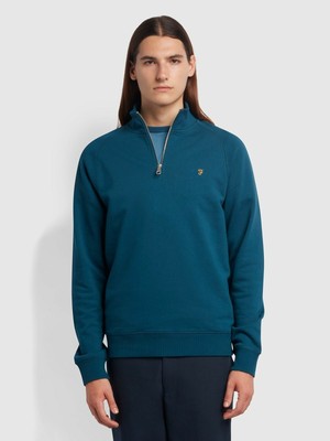 Farah Jim Cotton Quarter Zip Sweatshirt 
