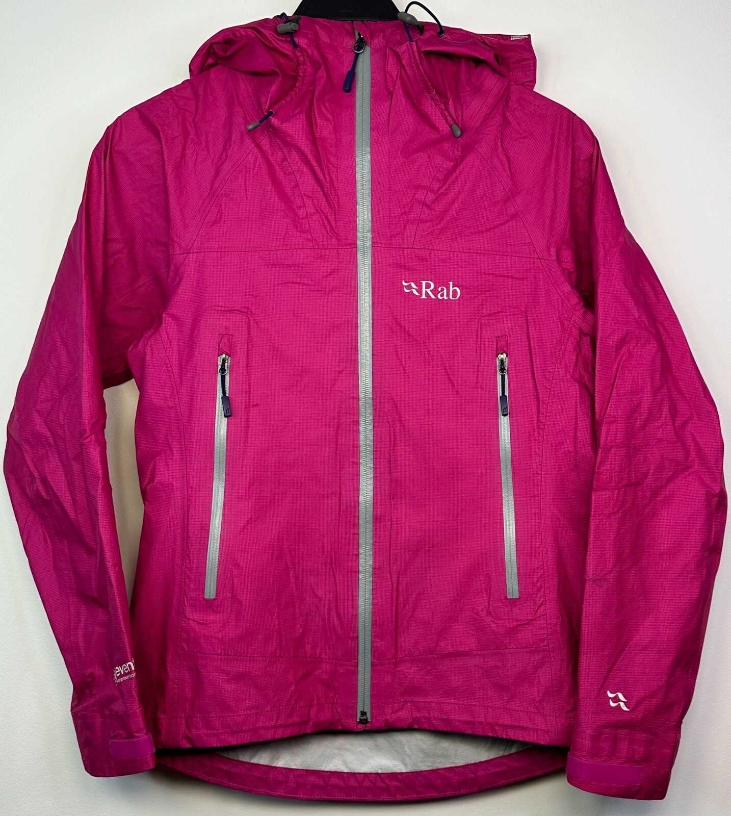Chaqueta Muztag Impermeable Cremallera Completa TELA EVENTO Rosa Rab Mujer Talla 10 S