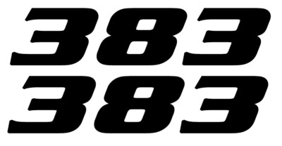 383 Sticker Set of 2 383 engine size decals, fits Muscle Cars, hot rods, rat rods ...