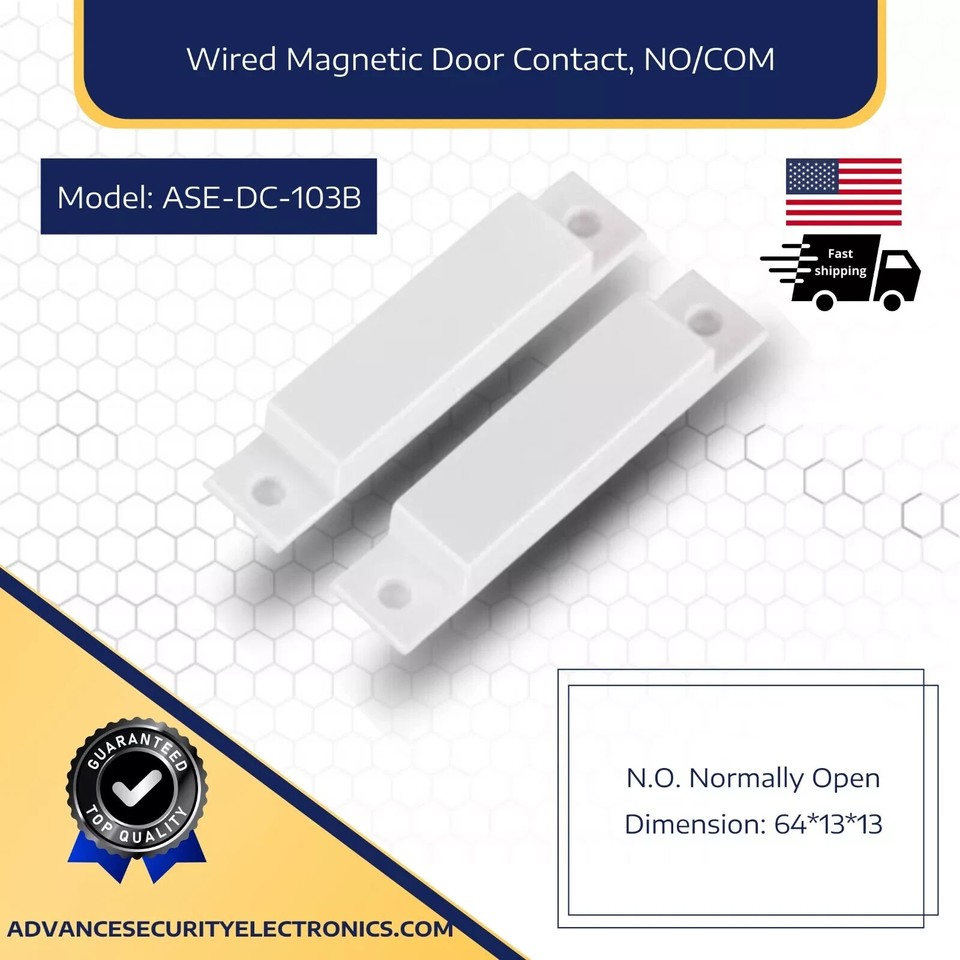 Magnetic Reed Switches, Set of 5 - NO Wired Door Window Contact ...