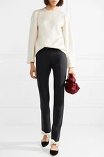 New $720 The Row Doco Wool-Blend Skinny Split Cuff Pants in Navy sz 6/S M