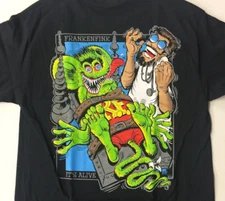 Rat Fink Frankenfink T-Shirt Ed Big Daddy Roth Tee Size S-5Xl