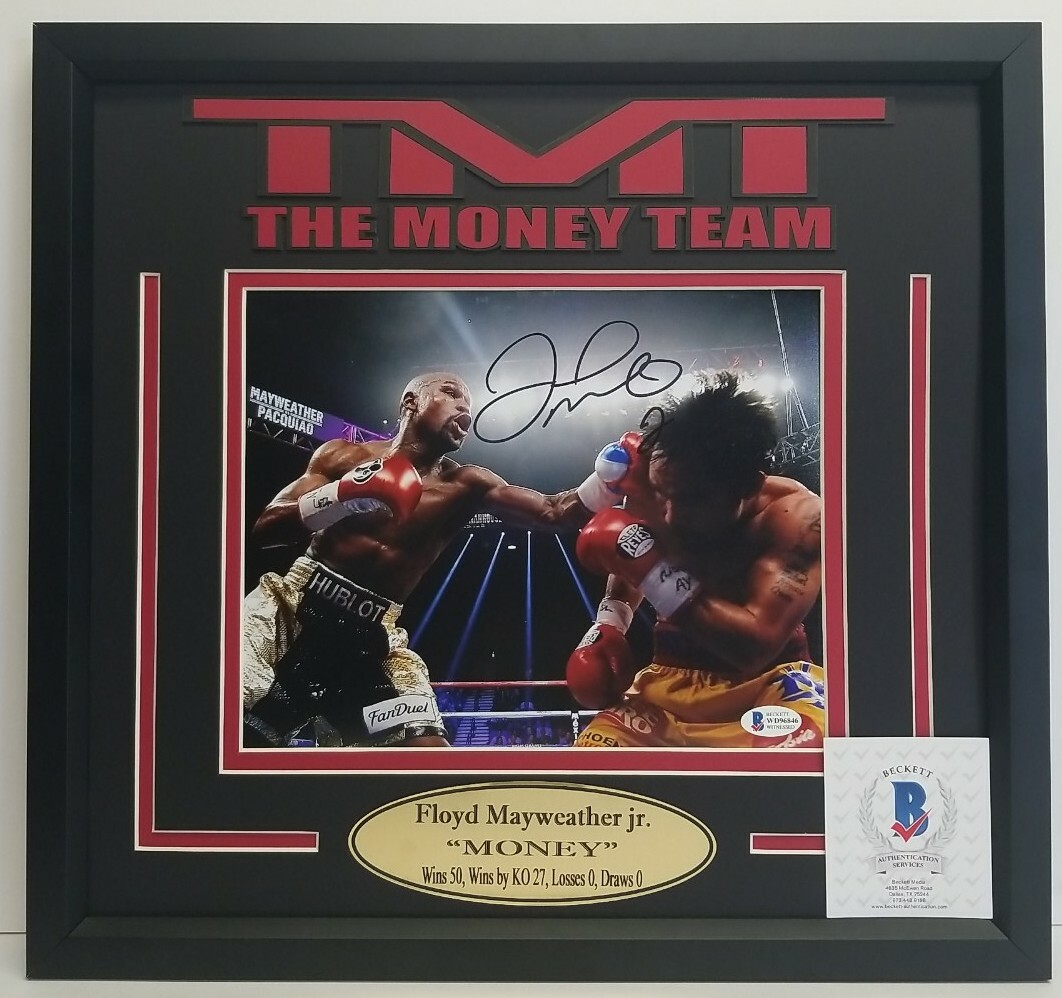 FLOYD MAYWEATHER JR. Signed Autographed 8X10 vs Pacquia Photo