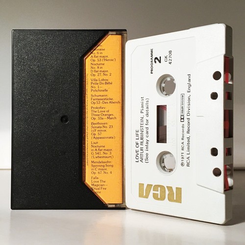 Arthur Rubinstein - Love Of Life - Mint 1978 Cassette - RCA Gold Seal - GK 42708 - Picture 2 of 5