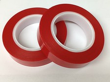  2 HIGH TEMPERATURE/TACK RED POWDER COATING POLYESTER SILICONE MASKING TAPE 1"