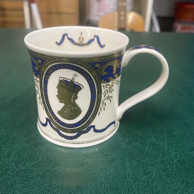 Queen Elizabeth Jubilee Mug Dunoon Fine Bone China Made In England