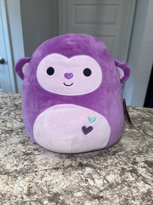 Original Squishmallows Hartman The Purple Monkey w/ Hearts 11  Plush NWT