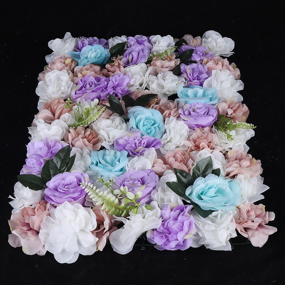 12x Artificial Flower Wall Panel Silk Wedding Party Background Venue