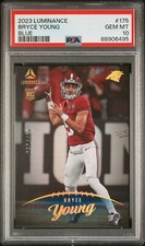 2023 Panini Luminance - Bryce Young Blue /150 Rookie RC #175 PSA 10 GEM-MT