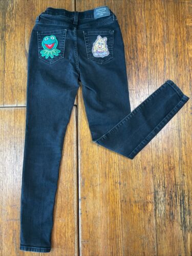 Signature Levi Strauss Gold Super Skinny G 12  Muppets Black Jeans - Picture 2 of 10