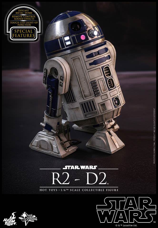 Hot Toys MMS408 Star Wars THE FORCE AWAKENS R2-D2 Figure LED