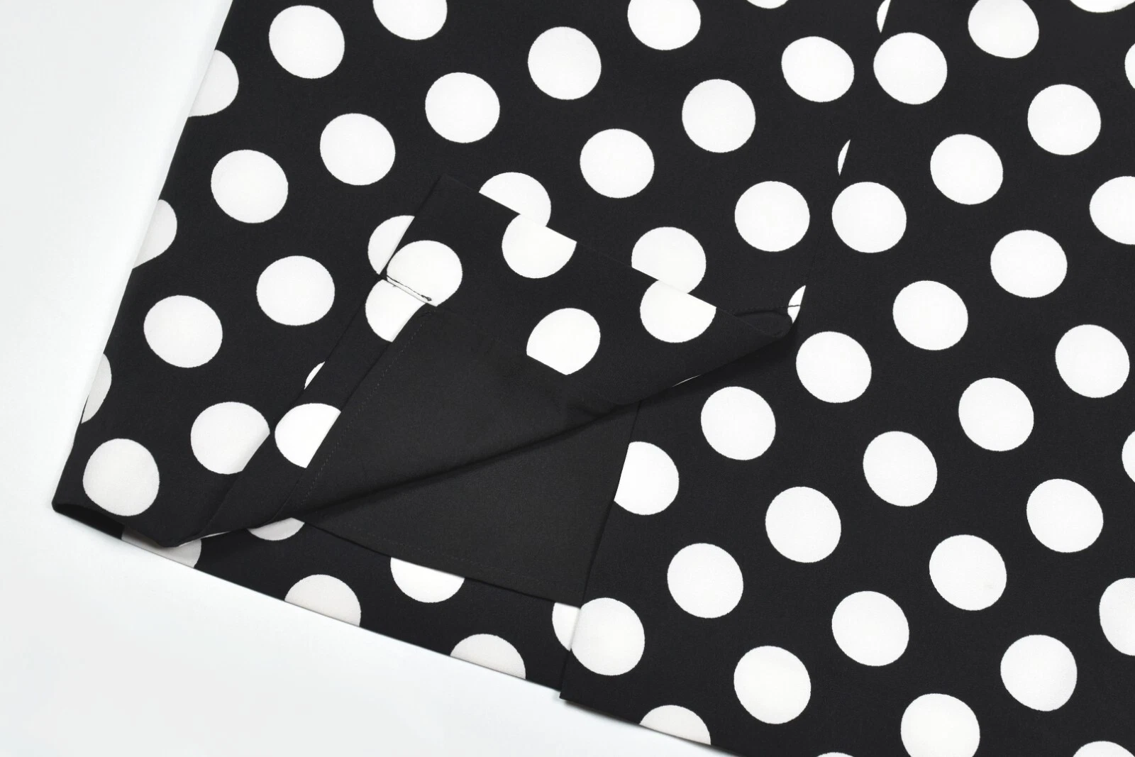 MOSCHINO Boutique Abito Foderato Misto Poliestere A Pois Nero Taglia 40