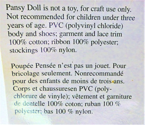 Muñeca Pansy Vinilo Muñeca Cabello Marrón Ojos 18" De Colección {1998} Daisy Kingdom Nuevo de lote antiguo - Imagen 12 de 12