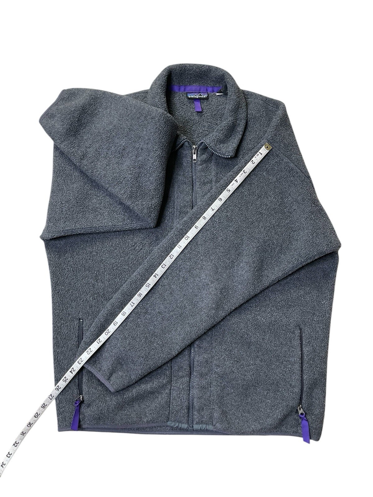 ARC'TERYX Giacca Synchilla Vintage Patagonia Uomo L Full Zip Grigio Polar Tech Fleece Made in USA