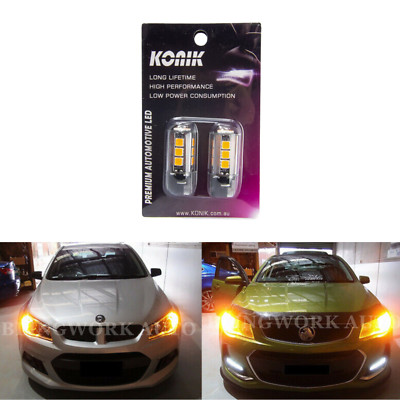KONIK T20 7440 AMBER LED FRONT INDICATOR TURN SIGNAL for HOLDEN HSV VF Commodore