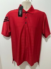 adidas Climacool Men's Size S Power Red/Black Mesh Golf Polo 45 NWT X25646