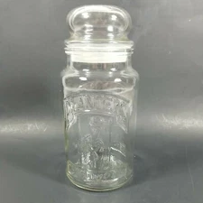 Mr. Peanut Glass Jar 75th Anniversary Vintage 1981 Planters Canister with Lid