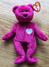 NEW Ty Beanie Babies Original 1998 RARE Retired Valentina Bear ERRORS PE PELLETS