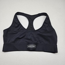 Savage X Fenty Women Sports Bra Small Black Wireless Pullover Racerback